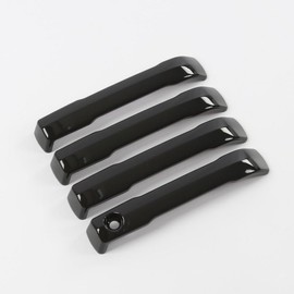 WZXDAUTO Exterior Door Handles Covers for Toyota Tundra 2023 2024 Sequoia 2023 2024 Door Handle Protector for Tacoma 2024 Accessories (1 Keyhole) (Glossy Black)