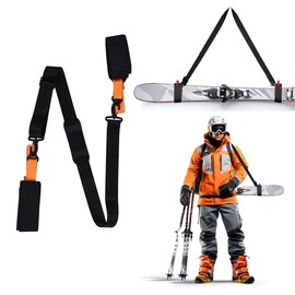 Mtlhbcg Ski straps for carrying, 1 piece universal ski carrying strap, adjustable ski belt, portable ski strap, shoulder strap/strap for skiboard, snowboard, for outdoor ski equipment, ideal for