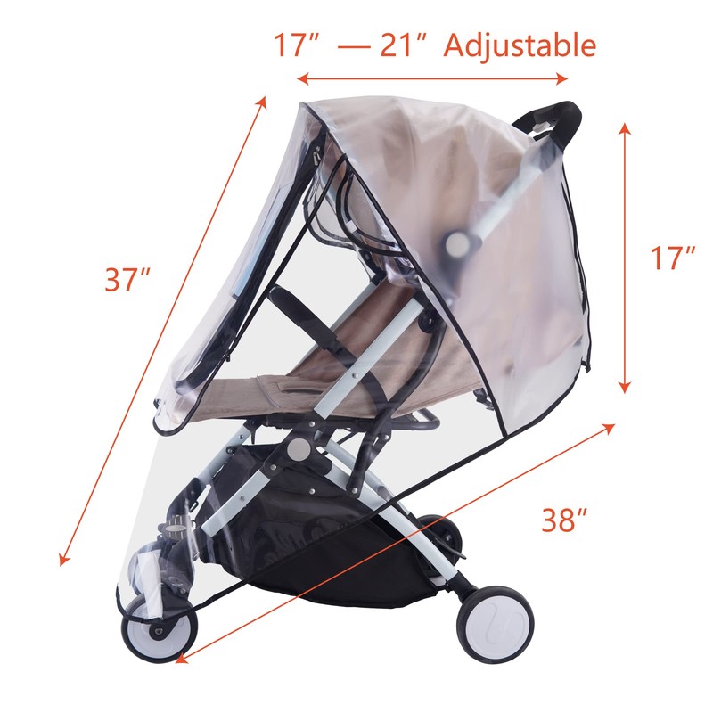 Bemece Stroller Rain Cover, Universal Stroller Accessory, Baby Travel Weather