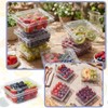 Threehoney 25 Pack Clear Plastic Vented Berry Containers with Clamshell