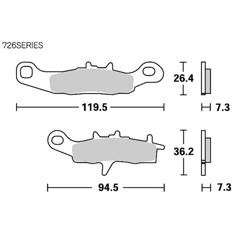 Kitaco (KITACO) SBS Brake Pads 726RSI Sintered Metal RM85 KX80