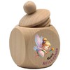 Homeyourself Cute Wooden Milk Tooth Box with Screw Lid, Many