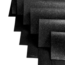 Jtnohx Glitter Felt, 10 Pieces Glitter Fabric for Crafts, 20 x 30 cm Felt for Crafts, Glitter, Felt Fabric Square for Party, Project, Holiday, Festival (Black)