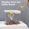 Betta Fish Tank, 0.25 Gallon Mini Plastic Quadrate Aquariums with