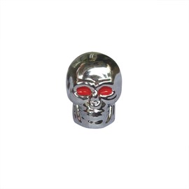 Yuauy 5 sets Skull Style Shape Tires Valve Stem Caps Antirust Copper Core for Motorcycle Bike Car, 5 PCs Black and 5 PCs Silver (Total 10 PCs)