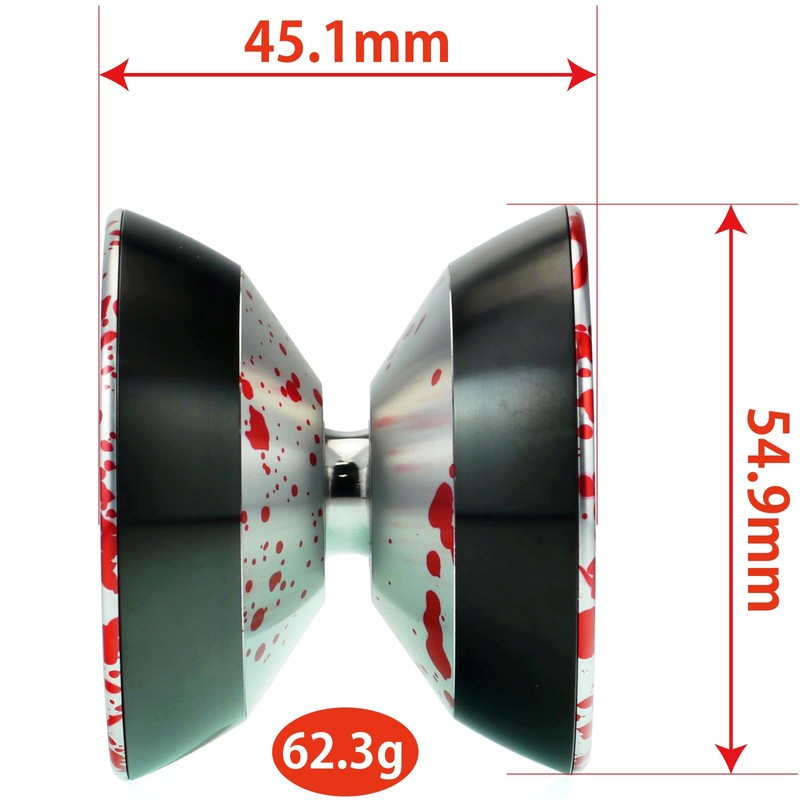 Bi-metal Yoyo Spin Gear Katana Bind Exclusive Model (Silver Red