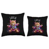 Layla Colorful Dancing Cat Design for Girls Name Layla Throw