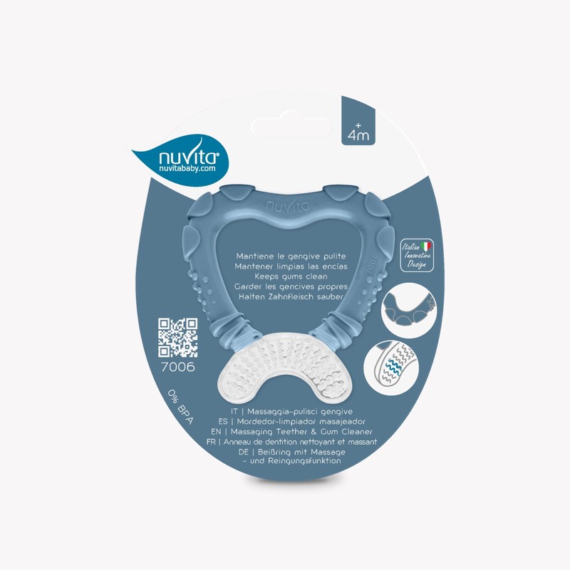 Nuvita 7006 Gum Massage Dentition 4 Months + - Pastel