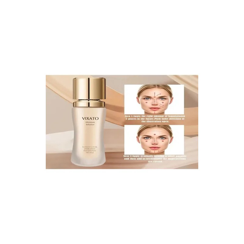 Base Correctora Líquida Cover Hydration De 45 Ml De Vixato