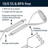 18/0 Stainless Steel Potato Mashers, 10.7-in Kitchen Masher Tool for