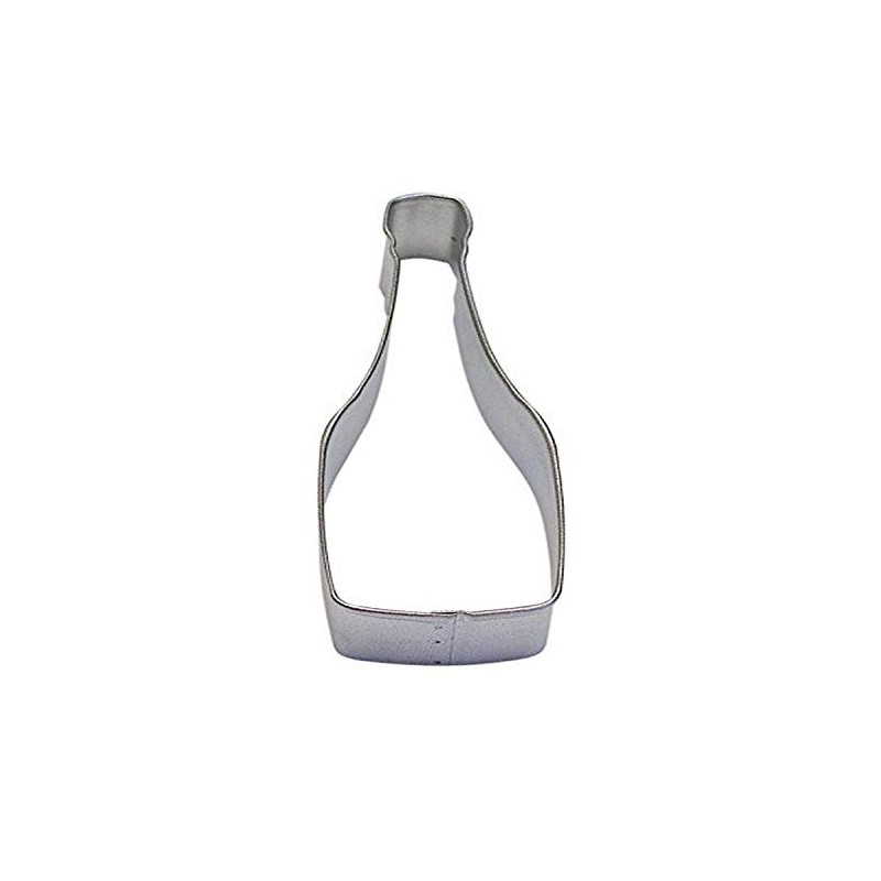 CybrTrayd R&M Champagne Bottle 4.5" Cookie Cutter, Metallic