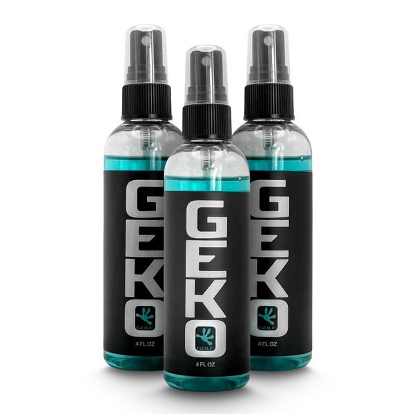 Geko Golf - Grip Restore and Club Cleaner - Formulated to renew your golf grips - Powerful cleaner for club heads and golf balls - Permitted under the rules of golf - 12 Fl Oz (Pack of 3)