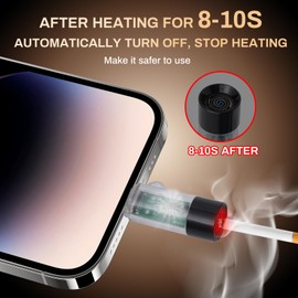 Portable and Lightweight USB Type-C Electric Lighter, which has no Flame, no Gas, no Battery and is Windproof, can be Used by Connecting The Charging Port of The Mobile Phone. (Transparent Color)