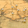 Pin Board Pins, Thumbtacks, Gold Head Pins, Thumbtacks, Map Push