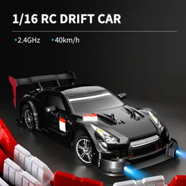 Goolsky Remote Controlled Car, RC Drift Car 1/16 RC Car 2.4GHz 4WD 40km/h RC Race Car High Speed Kids Gift RTR