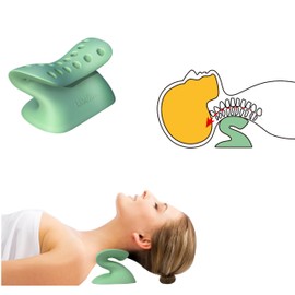 LittleMum Neck Stretcher, Cervical Traction Pillow, Ergonomical Cervical Aliganment Device for Hunchback, Latex-Free