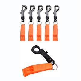 Tiardey 10pcs Safety Emergency Whistles with Clips Hooks Signaling Essential Survival Personal Safety Gear for Family Vacations Outdoor Camping Boating