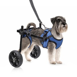 Virbraroo Dog Wheelchair for Back Legs with Upgraded All-Terrain Tires & Durable Bearings, Adjustable Dog Wheelchair, Reflective Safety Design for Disabled or Injured Small Dogs