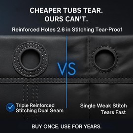 Zennest Upgraded 90 Gal Ice Bath Tub For Athletes - American Engineered Cold Plunge Tub Outdoor, 6-layer Insulated Inflatable Ice Tubs for Cold Plunge & Portable Bathtub For Adults - includes eBook