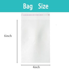 Generic Self Sealing Cellophane Bags 200Pcs-Self-Adhesive OPP Bags - Clear, Resealable Packaging for Versatile Use-Cookie，Confection，Toys，Product，Candy (4 x 6)