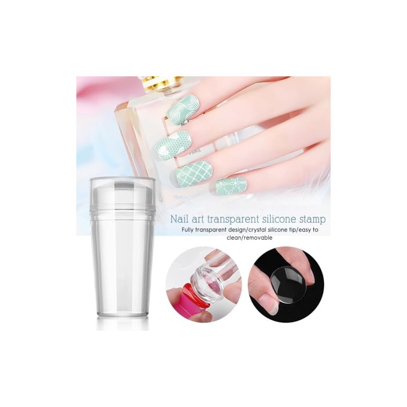 Kit De Estampador De Uñas, Estampadores De Silicona Con Raspador