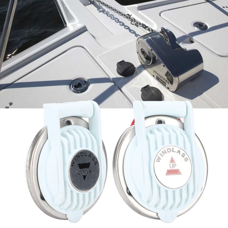 Rubber + Stainless Steel Windlass Foot Switch, 2pcs Windlass Foot