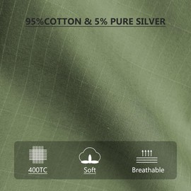 GETREE Earthing Grounding Sheets King Size(Green), Cotton and Silver Fibre for Improved Sleep & Wellness (Green, King(78 * 80 * 15 inch))