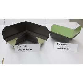 GutterWorks.com GUTTER VALLEY SPLASH GUARD-BENT (INSIDE CORNER) (3 CT) - CLAY