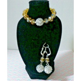 Handmade glitzy earrings and bracelet  special