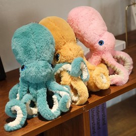 XIYUAN Stuffed Octopus Plush Toy Octopus Stuffed AnimalOctopus Pillow Toy Octopus Children Pillow Plush Animal Toys Used for Home Decoration Gifts Small 11.8inch(Pink)