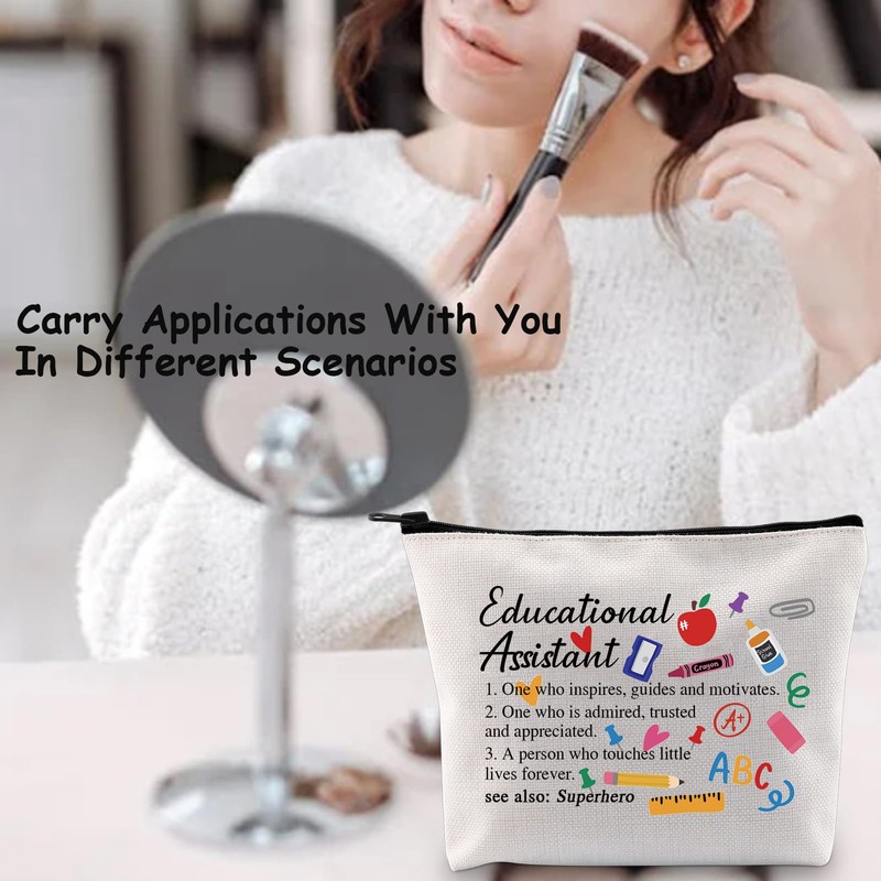 TSOTMO Educational Assistant Zipper Pouch Educator Gift Educational Assistant Survival