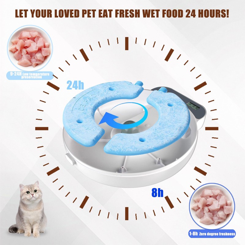 Bsemax 2 Pcs Replacement Ice Packs for Automatic Cat Feeder