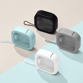 Kathfly 4 Pcs Assorted Colors Hair Tie Organizer Portable Hair Accessory Storage Containers Stackable Tie Bobby Pin Holder Home Cotton Swab Dispenser Accessories Jewelry Organizer Box