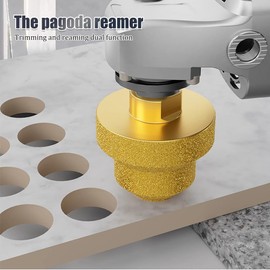 ZORZA 1Pcs Sharp Diamond Brazed Step Drill Bit for Tile and Stone 20-35-50mm Multi Layer Tapered Reamer Tool for Precision Drilling Trimming