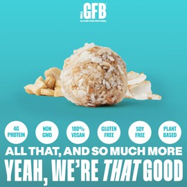 The GFB Coconut Cashew Protein Bites - Gluten Free, Plant Based, Non GMO, Sustainably Made – Ridiculously Tasty, Healthy, Vegan, Protein Energy Balls, 4 oz (6 Count)