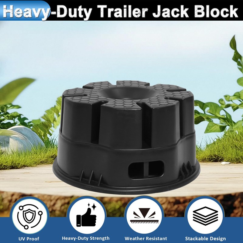 4 Pack 6'' Trailer Jack Blocks with Storage Bag, 20,000