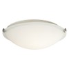 Forte 2799-03-55 Three Light Ceiling Flush Mount, Silver