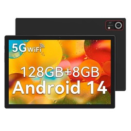 2025 Latest Tablet Android 14 Tablets 10 Inch, 128GB ROM+8GB RAM (4+4 Virtual)+512GB Expandable, Octa-Core Processor, 10 Inch Tablet with 5G WiFi, 7000mAh Battery Tablet PC, Dual Camera, BT5.0 - Color: silver