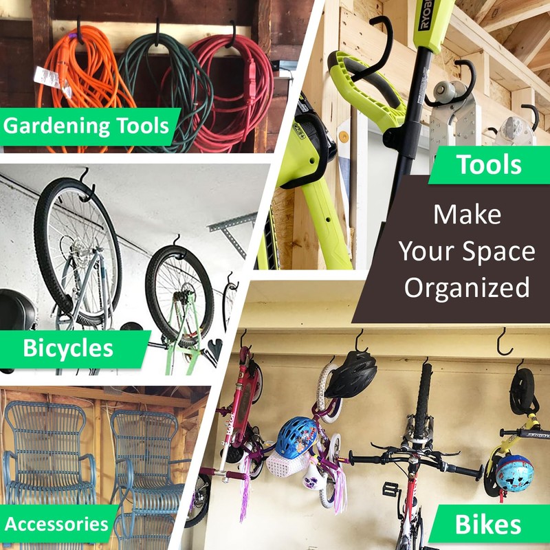 Etoolia 6 Pack Heavy Duty Garage Bike Storage and Utility