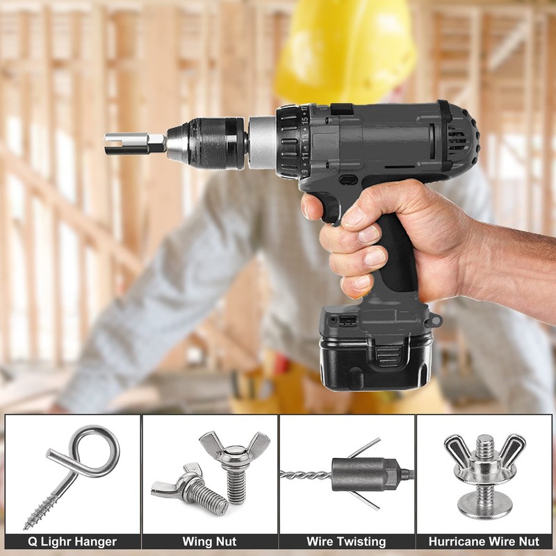 Hex Shank, Slot Wing Nuts Drill Bit Socket Wrenches Tools
