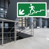 Pubblimania Stair Descent Left Emergency Exit | Aluminium Composite Sign
