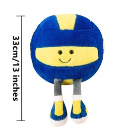 XIGUI 13 inch Soft Sports Pillow - Funny Volleyball Stuffed Plush Gifts for Boys and Girls, Cute Volleyball Room Decor