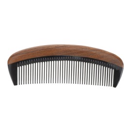 Ipetboom Wooden Beard Comb Natural Horn Scalp Massage Brush Hair Brush for Men Fine Tooth Detangler Comb for Hair Growth