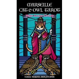 Marseille Tarot Cat and Owl | Yoshikido Cat Store | 22 Cards with Japanese Instruction Paper