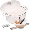VORRINGARD Enameled Cast Iron Dutch Oven Pot with Lid, for