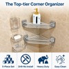 Acrylic Shower Shelves Wall Mount, Shower Corner Shelf, Adhesive