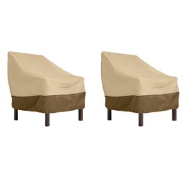 Classic Accessories Veranda Water-Resistant 25.5 Inch Patio Chair Cover, 2-Pack