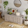 DINZI LVJ Storage Chest, 47.2”Wooden Storage Box with 2 Safety