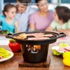 Hibachi Grill Smokeless Wooden Frame Aluminium Alloy Easy Assembly Portable