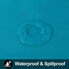 Smiry Rectangle Table Cloth 60x84 Inch, Waterproof Wipeable Vinyl Tablecloths Protector, Oil Spill Proof Plastic Table Cover for Dining, Picnic, Camping, Outdoor, Turquoise